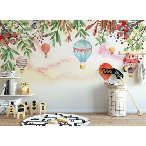 Bacal Custom Photo 3D Wallpaper Modern high quality hot air balloon sunset background wall painting 3d flower wallpaper murals