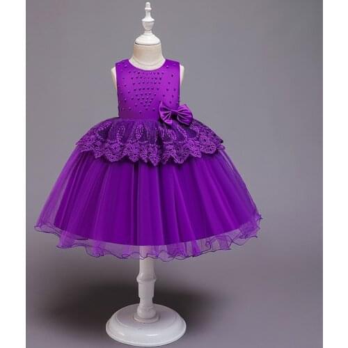 Girls Dress Opening Ceremony Clothing Tutu Party Elegant Wear Girls Princess Dress Kids Flower Vintage Embroidery Baby Vestidos