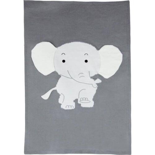 Newborn Blanket Three-dimensional Elephant Pattern Blanket Children Woven Beach Mat High-quality Cashmere Exquisitely Made