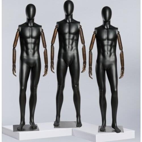 Movable Arm Black Whole Body Mannequin Window Dummy Mans Body Model Customize