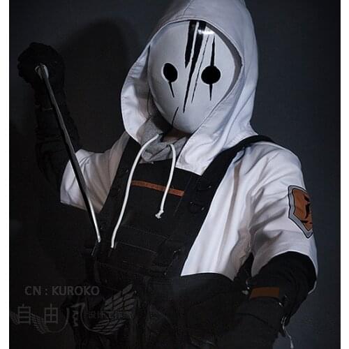 [Customized] Anime Arknights Reunion Movement Soldier Battle Uniform+Mask Cosplay Costume Any Size Halloween Free Shipping 2020