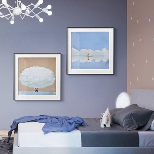 Nordic Style Cute Cartoon Panda Canvas Painting Posters Print Wall Art Pictures For Living Room Bedroom Kids Room Aisle HD Decor