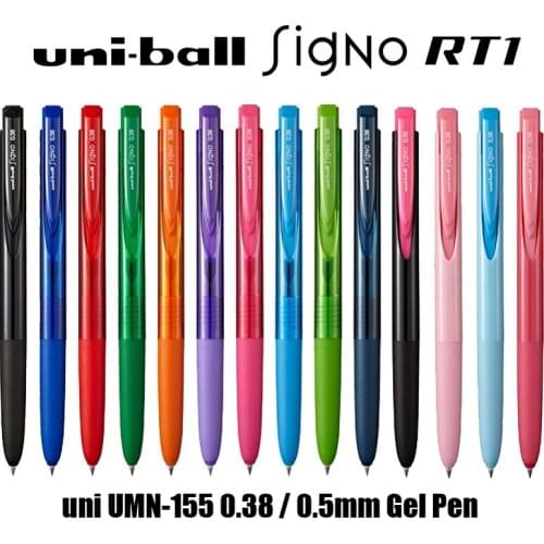 1pcs UMN-155 Japan Uni-ball Gel Ink Ballpoint Pen 0.5/0.38mm Student Office Signature Pen 14 Colors Available