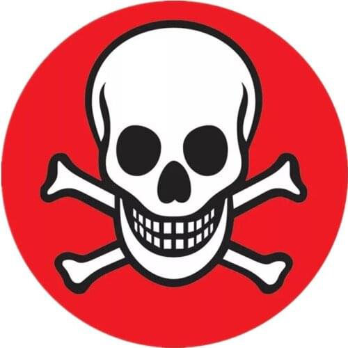 S40734# Various Sizes Funny Self-Adhesive Decal Skull Crossboner Car Sticker Waterproof Auto Decors on Bumper Rear Window