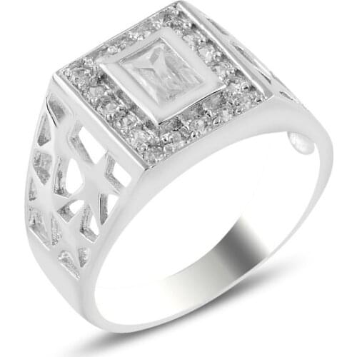 Silver 925 Sterling Zircon Stone Ring