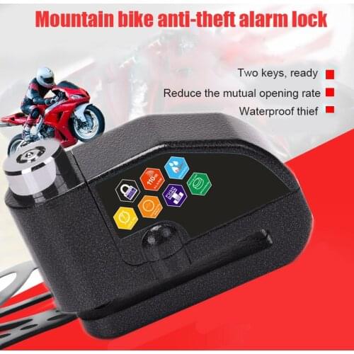 Alarm Lock Bike Safety Disc Brake Waterproof Motorcycle Anti-theft Lock Alarm Cycling Bike SAL99