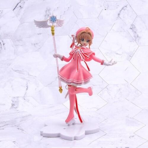 Cute Japan Anime Card Captor Sakura PVC Action Figure Models Cardcaptor Magic Wand Girls Cake Decorations Figure Toys Gifts