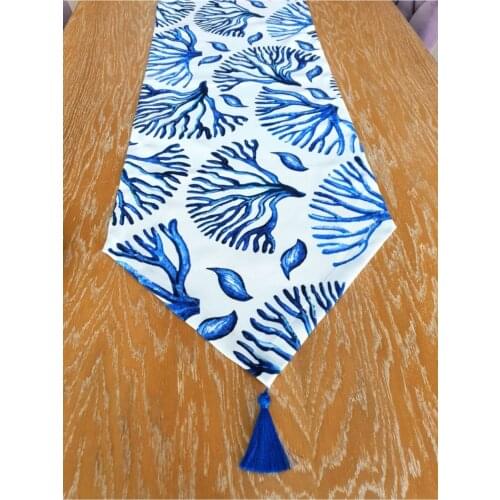 Blue Coral Pattern Runner