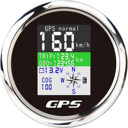 85mm Smart GPS Speeeter Waterproof TFT Sn Digital Tachometer Oeter with GPS Antenna for Car Boat Motorcycle