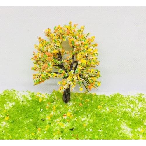 Rail road sand table building model material color mini tree model