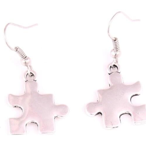 Women Earrings Jigsaw Puzzle Pattern Classic Style Depression Feeling Fashion And Personality Pendant Provide Dropshipping