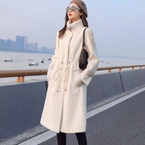 2020 Spring Autumn Women Faux Mink Cashmere Cardigan Female Elegant Solid Sweater Korean Lady Warm Long Knitted Sweaters L08