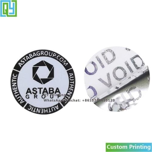 1000pcs 15x15mm Free Shipping Custom Printing Logo Printing Stickers Tamper Evident Security Seal VOID Labels