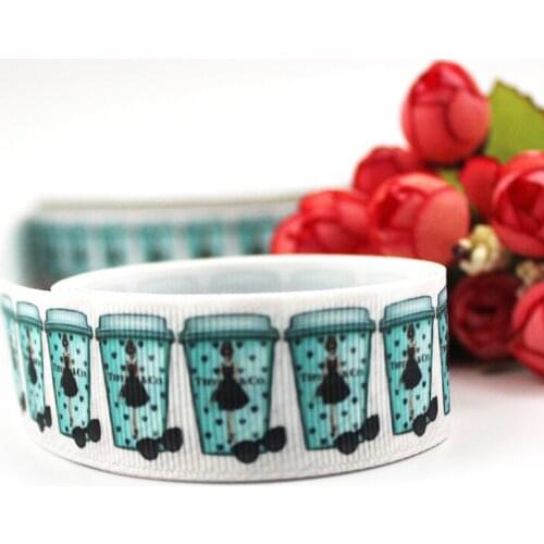 16mm/22mm/25mm/38mm/75mm Girl gift print grosgrain ribbon 10/25/50yards DIY gift wrap sewing wedding decor ribbon
