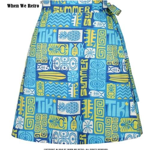 2021 Exotic Tiki Pattern Women Skirts SS0015 Blue Green Plus Size Clothing Sexy Summer Sarong Beach Wrap Skirt Jupe Falda