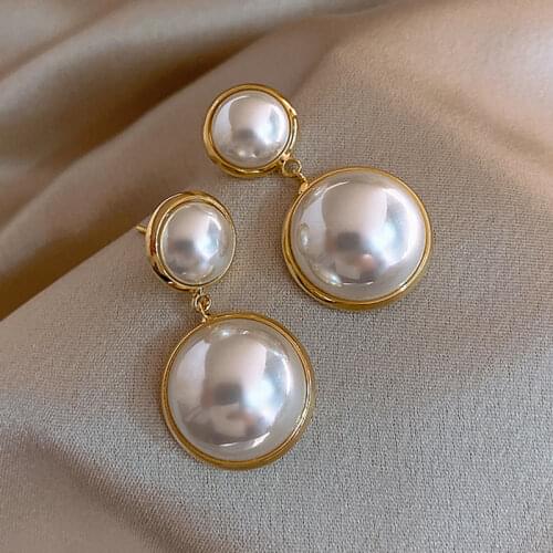 Fashion Vintage Pearl Earrings For Women Big Gold Cross Set of Earrings Long Tassel Butterfly Dangle Drop Earrings 2021 Jewelry