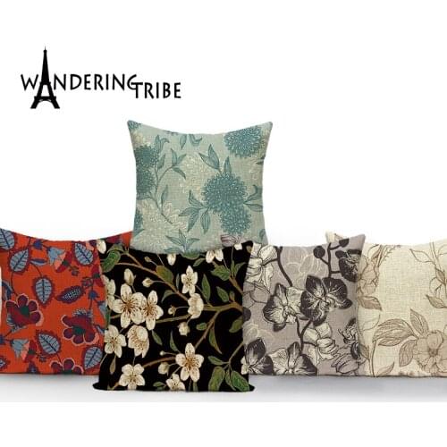 Kawaii bunny pillow covers decorative sun flower sofa cushions cover retro style case on the pillow Room decor cushion cover