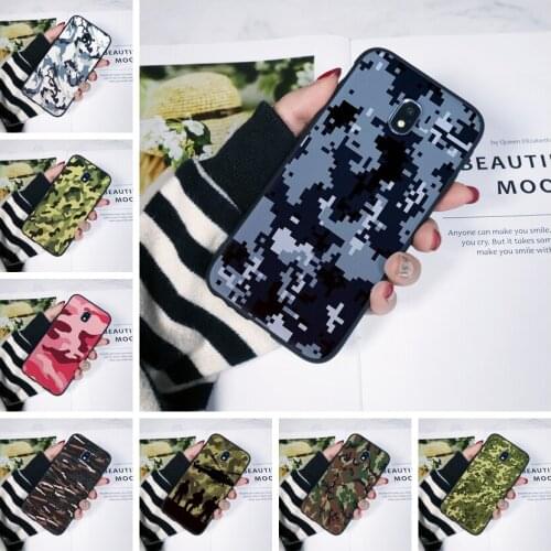 Black Camo Army Phone Case For Samsung Galaxy J4 J6 J8 Plus 2018 J3 J5 J7 2015 2016 2017 J2 J5 J7 Prime Soft Silicon Back Cover