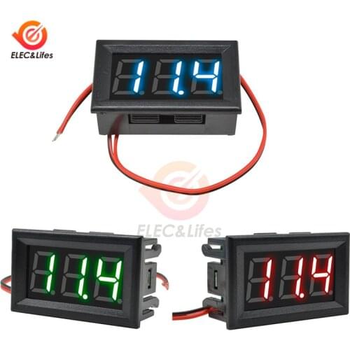 AC 70-500V 0.56" LED Digital Voltmeter Voltage Meter Volt tester Instrument Tool 2 Wires Red Green Blue Display 110V 220V DIY