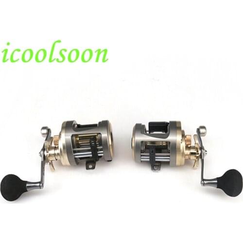 ICOOLSOON New metal drum fishing reels wheel sea offshore tug 10KG stainless fishing tools baitcast saltwater