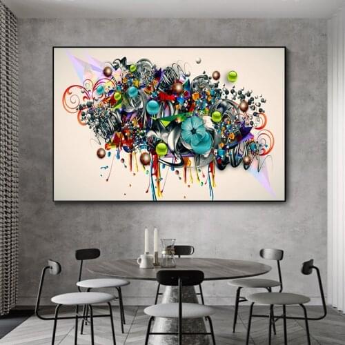 Modern Abstract Street Graffiti Poster and Print Colorful Wall Art Canvas Painting Picture for Living Room Decoration Home Decor