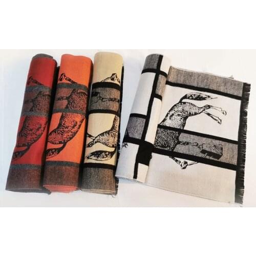 Cashmere Scarf Mens Luxury Animal Print Pashmina Bandana 180*30 Fashion Male Business Plaid Neck Scarves Long shawl 2020 Winter