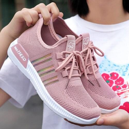 2021 New Womens Shoes Comfortable and Breathable Mesh Vulcanized Shoes Fashion Casual Sports Womens Shoes