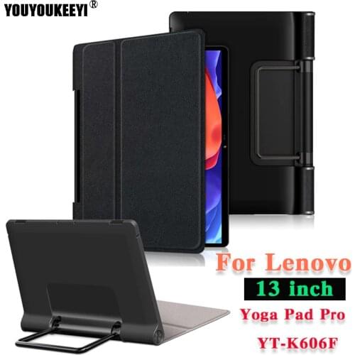 NEW Case For Lenovo YOGA Pad Pro 13.0" 2021 YT-K606F Protective Ultra Silm Premium PU Leather Folio Smart Anti-fall Cove+Gift
