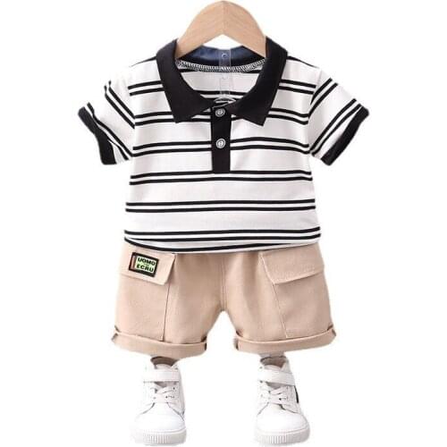 New Summer Baby Boys Girls Clothes Suit Children Casual T-Shirt Shorts 2Pcs/Sets Infant Costume Toddler Clothing Kids Tracksuits