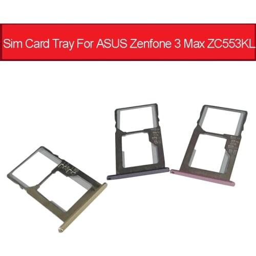 Genuine Sim Card Tray Adapter For Asus Zenfone 3 Max ZC553KL SIM SD Card Slot Holder Replacement Parts