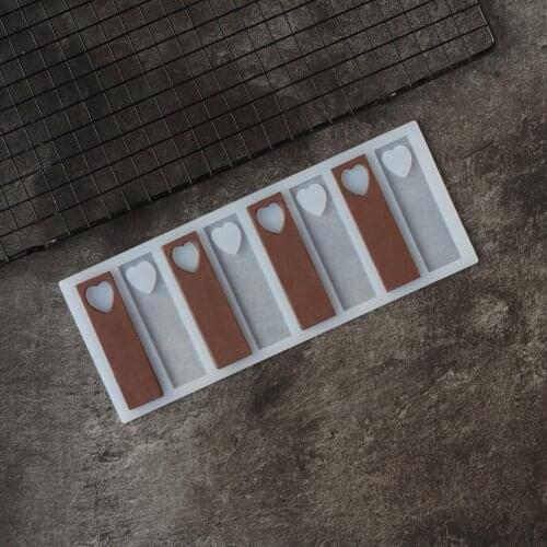 Stripe Bar Shape Chocolate Stencil Mold Birthday Cake Edge Decorating Silicone Sheet Chablon DIY Chocolate Dessert Garnish