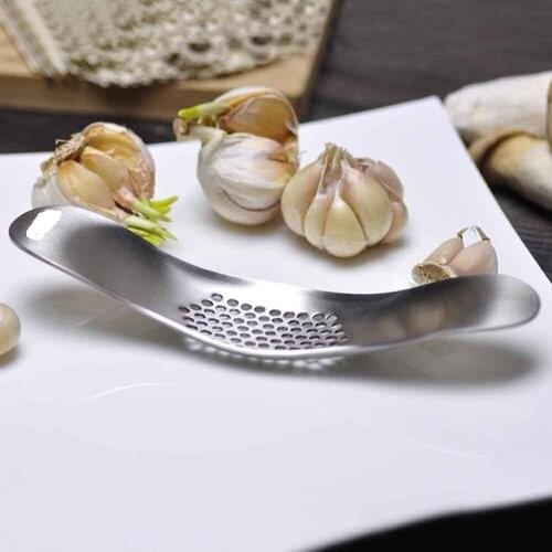 Stainless Steel Rocking Garlic Press Crusher Solid Mincer Chopper Kitchen