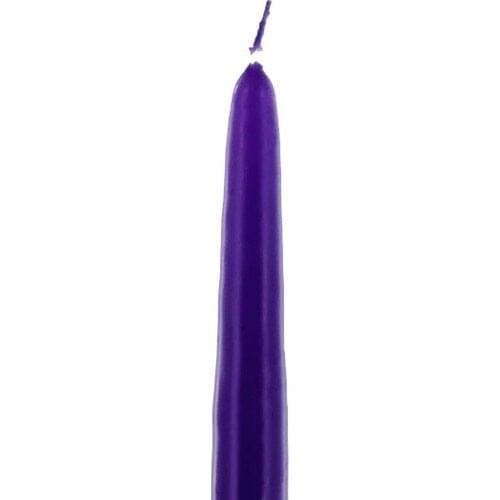 Mumvemum Taper Purple Candlestick Candle 12 Pack