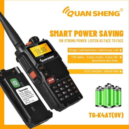 Talkie Walkie Dual Band UHF VHF Ham Radio HF Transceiver Radio Station Communication Radios Quansheng TG-K4ATUV Intercom Hunting