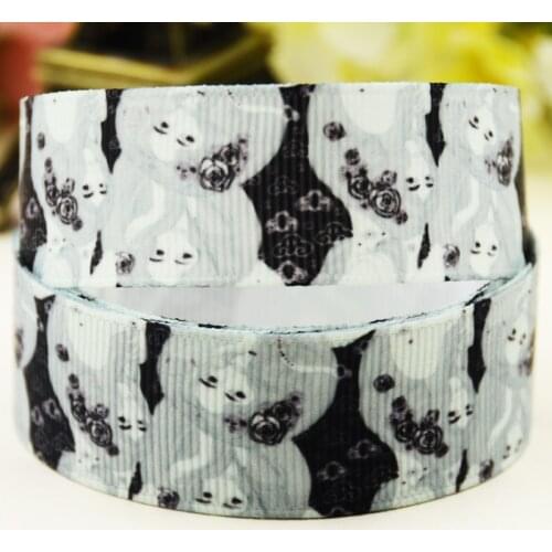 22mm 25mm 38mm 75mm Abstract pattern printed Grosgrain Ribbon party decoration 10 Yards X-04472