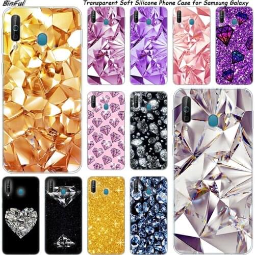 Hot Diamond Bling Silicone Phone Case For Samsung Galaxy A80 A70 A60 A50 A40 A40S A30 A20E A2CORE M40 Note 10 Plus 9 8 5 Fashion