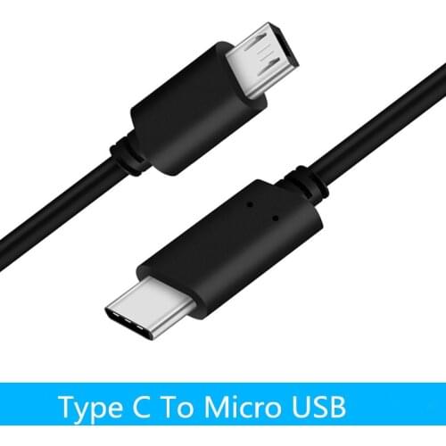USB Type C To Micro USB Adapter For Samsung Android 1M Micro USB To Type C 3.1 Cable For Macbook USBC Fast Charge Data