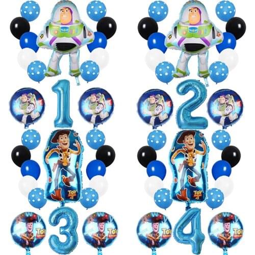 14pcs Disney Toy story balloon Foil Balloons Toy Story Theme Kids Happy Birthday Party Decoration Supplies toy story balloon set