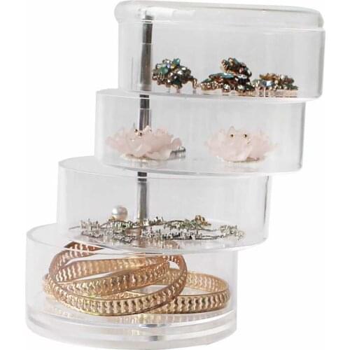 Rotating Makeup Organizer Brush lipstick Holder Jewelry essential oil Case Cosmetic make up Storage container Box