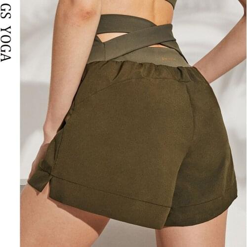 Womens Outdoor 2 in 1 pocket Running short Loose Fitness Training Shorts Women High Waist Sport Short Yoga clothes workout