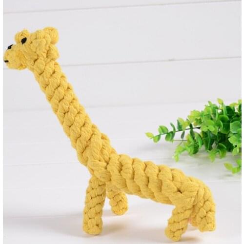Pet Supplies Dog Molar Toy Cotton Rope Braided Giraffe Shape Dog Toy，Q138