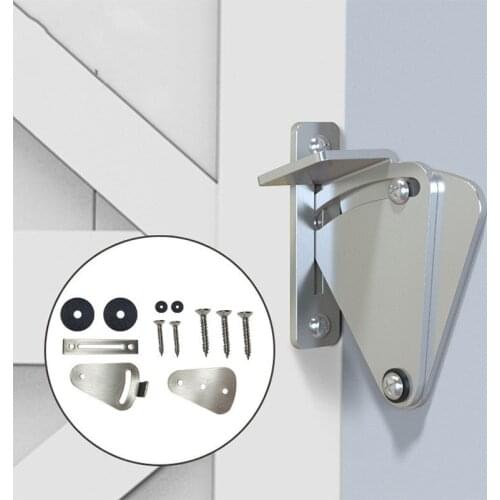1set High quality barn sliding Door Latch Lock Simple Shed Wood Gates hasp Pocket garage door Hanging Rail hardware Accessories