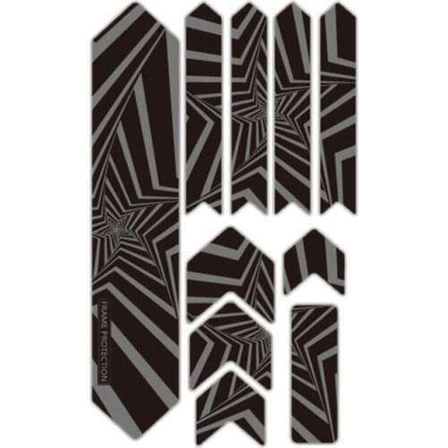 3D Bike Frame Protection Stickers Reflective Bicycle Paster Guard Cover Stickers Wear-Resistant Anti-Skid Protector for MTB Road