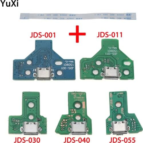 5Sets JDS 055 040 030 011 Micro USB Charging Socket Jack Connector For Sony PS4 Pro Slim Controller Charger Port PCB Board