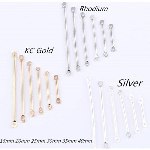 50pcs/Lot Double Cylinder Connecting Rod Metal Earrings Ear Clip Ear Hook DIY Handmade Ear Jewelry Materials Accessories