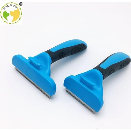Bonzerpet Dog Brush STOCKS CHEAP SALES Stainless Grooming Pet Deshedding Blade Comb