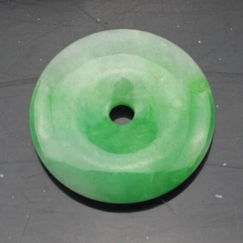 38mm donut shape Myanmar greenstone GEM beads natural stone beads DIY loose beads for jewelry making I piece to sale