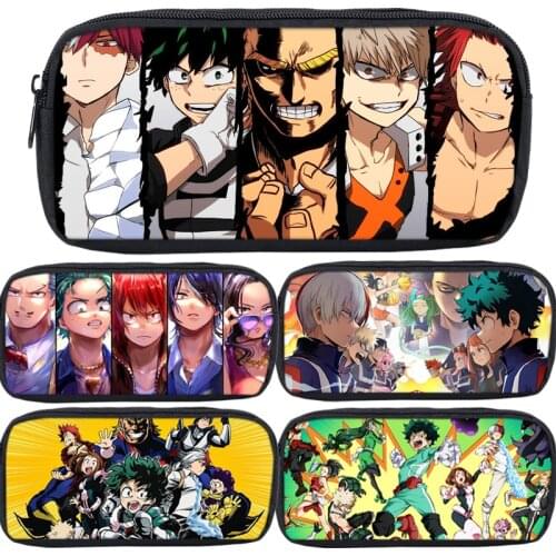 Chidren Anime My Hero Academia Pen Bags Girls Pencil Case Boys Organizer boxes School Office Supply Pencilcase Women Zipper Bag