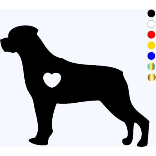 CK3272# I Love My Rotweiler Dog Funny Car Sticker Vinyl Decal Waterproof Car Auto Stickers Silver/ Black for Bumper
