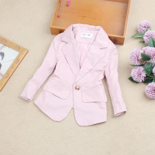 Autumn 2019 jacket for girls clothes kids jacket children clothes cotton casual suit outerwear girls coat 2 colors 2 to 15 years